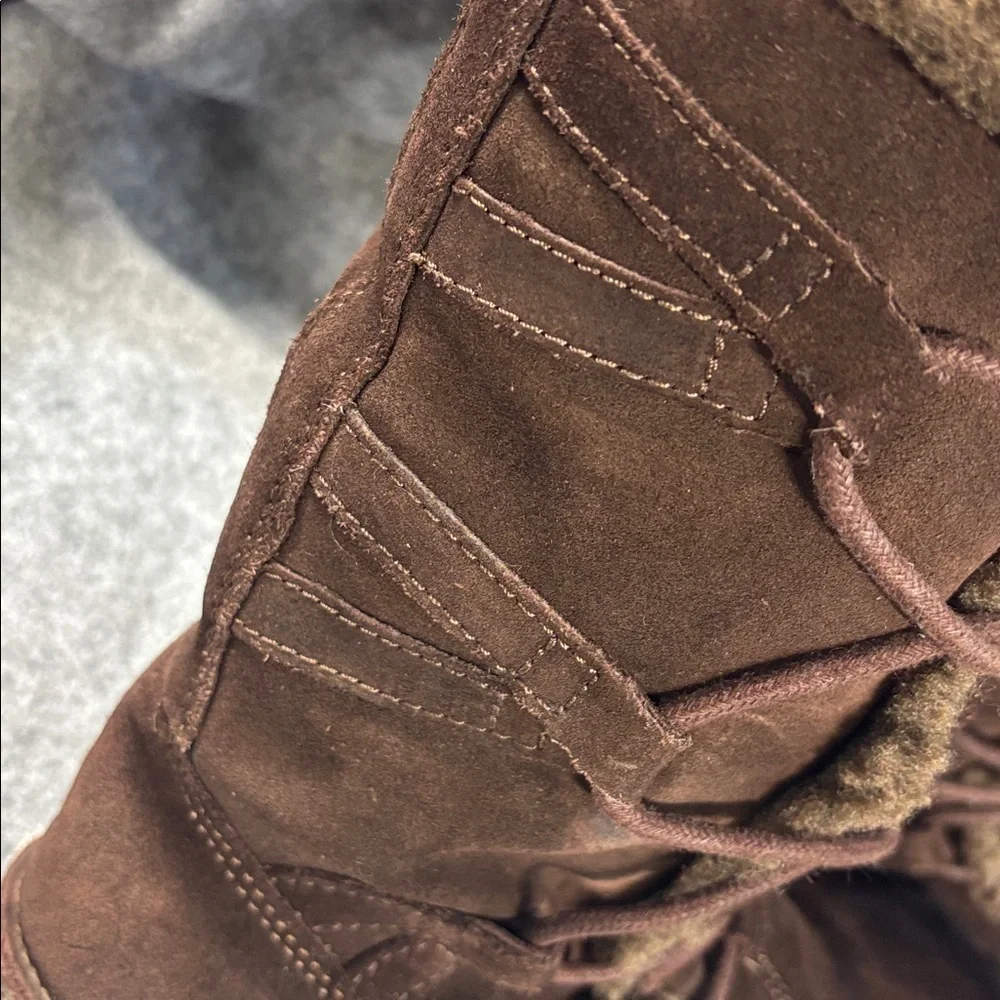 Rocket Dog lace up Cozy Brown suede and fur Boots size 6.5